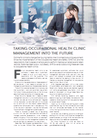 Occupational health clinic management article