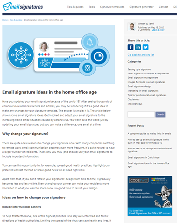 Email signature ideas in the age of remote working
