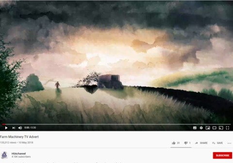 Farm machinery TV advert