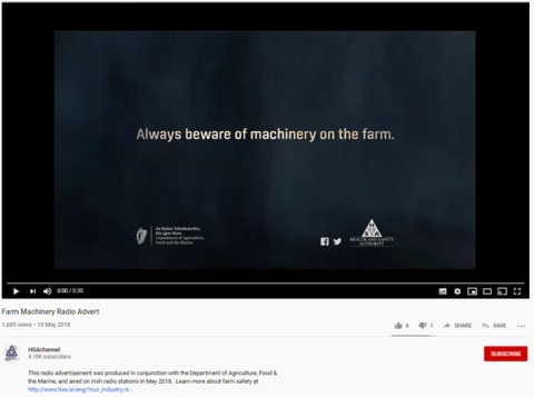 Farm machinery radio advert