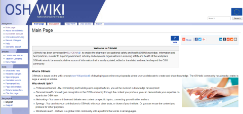 OSHwiki enables the sharing of occupational safety and health (OSH) knowledge, information and best practices