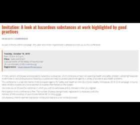 Workshop on dangerous substances in the workplaces  