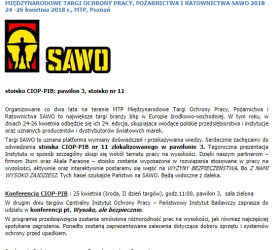 International Fair for Work, Fire and Rescue SAWO