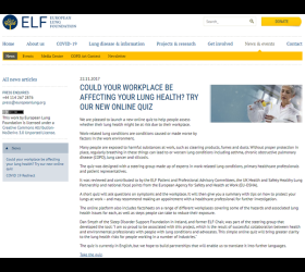 Online quiz on how your workplace can affect your lung health