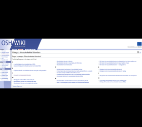 OSHwiki on musculoskeletal disorders